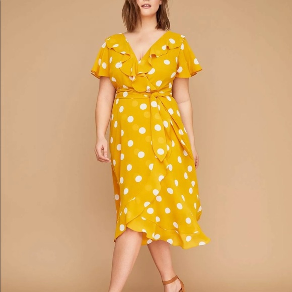 yellow dress lane bryant